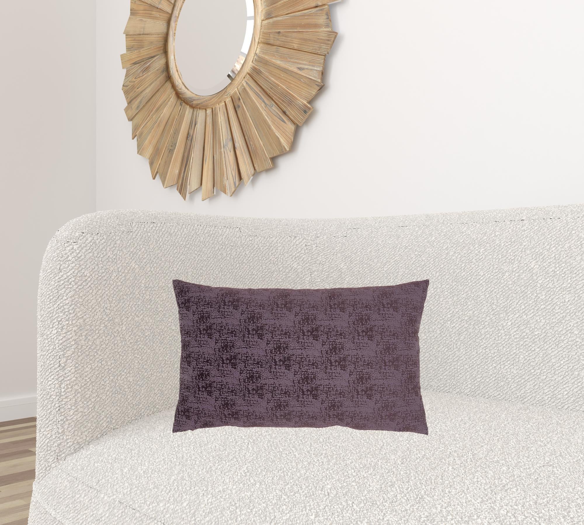 Plum Distressed Gradient Lumbar Pillow