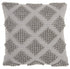 Light Gray Textured Diamonds Throw Pillow