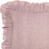 16" X 24" Pink Throw Pillow With Ruffled Edges