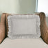 16" X 24" Gray Pillow With Ruffled Edges