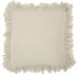 24" Beige Pillow With Ruffled Edges