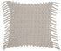 Tassel Detailed Gray Throw Pillow