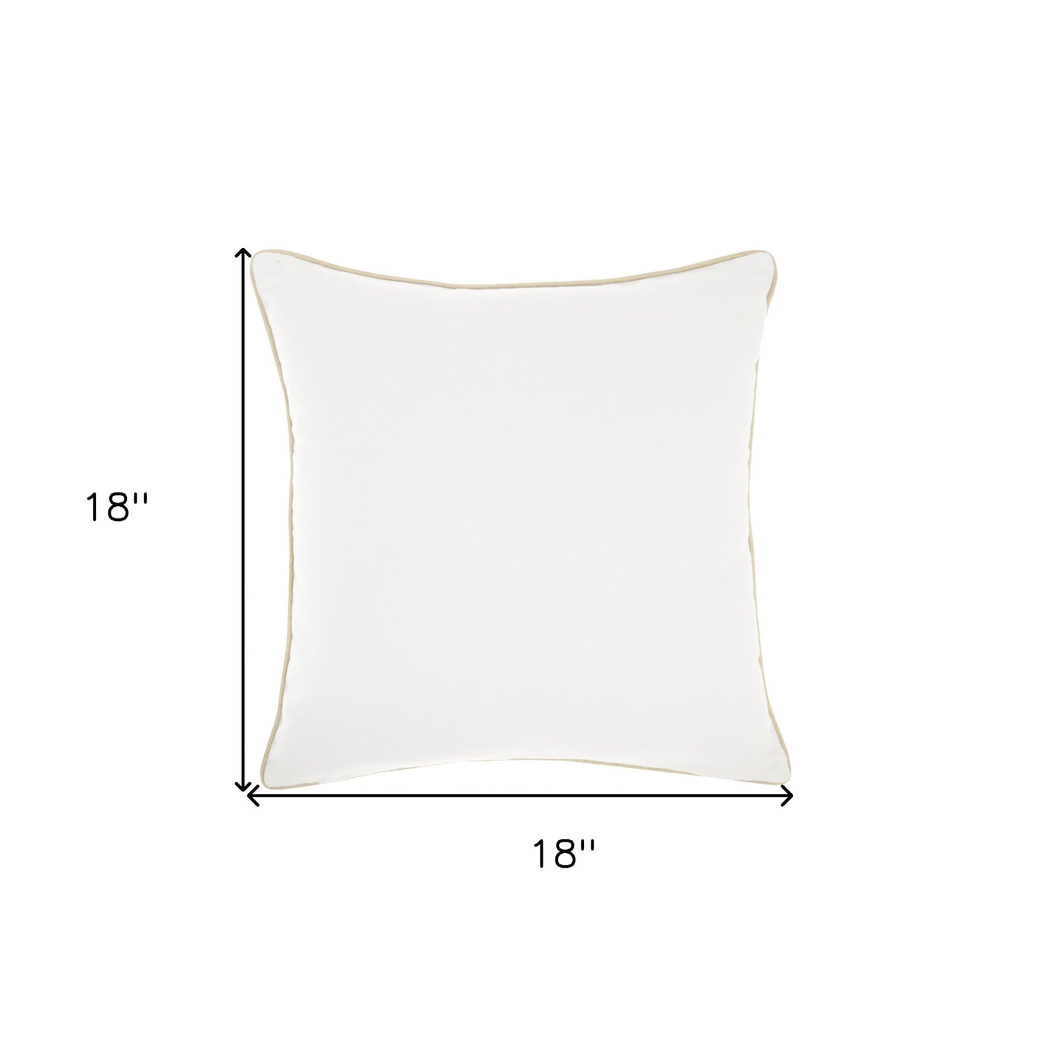 Cream Sequined Ombre Throw Pillow