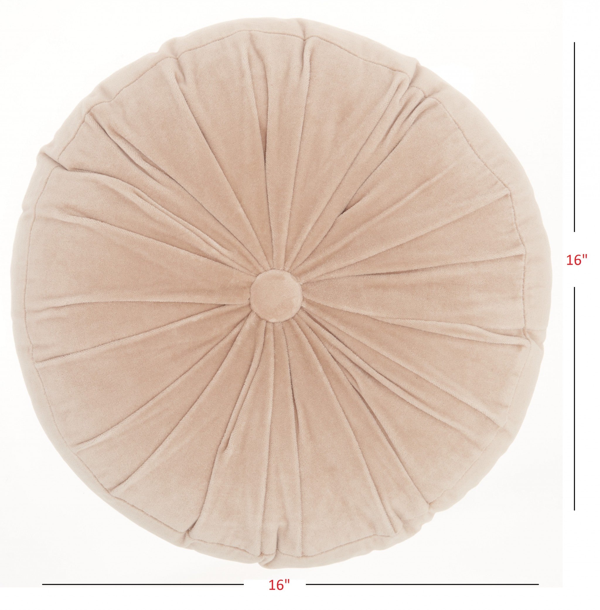 Light Pink Tufted Round Throw Pillow