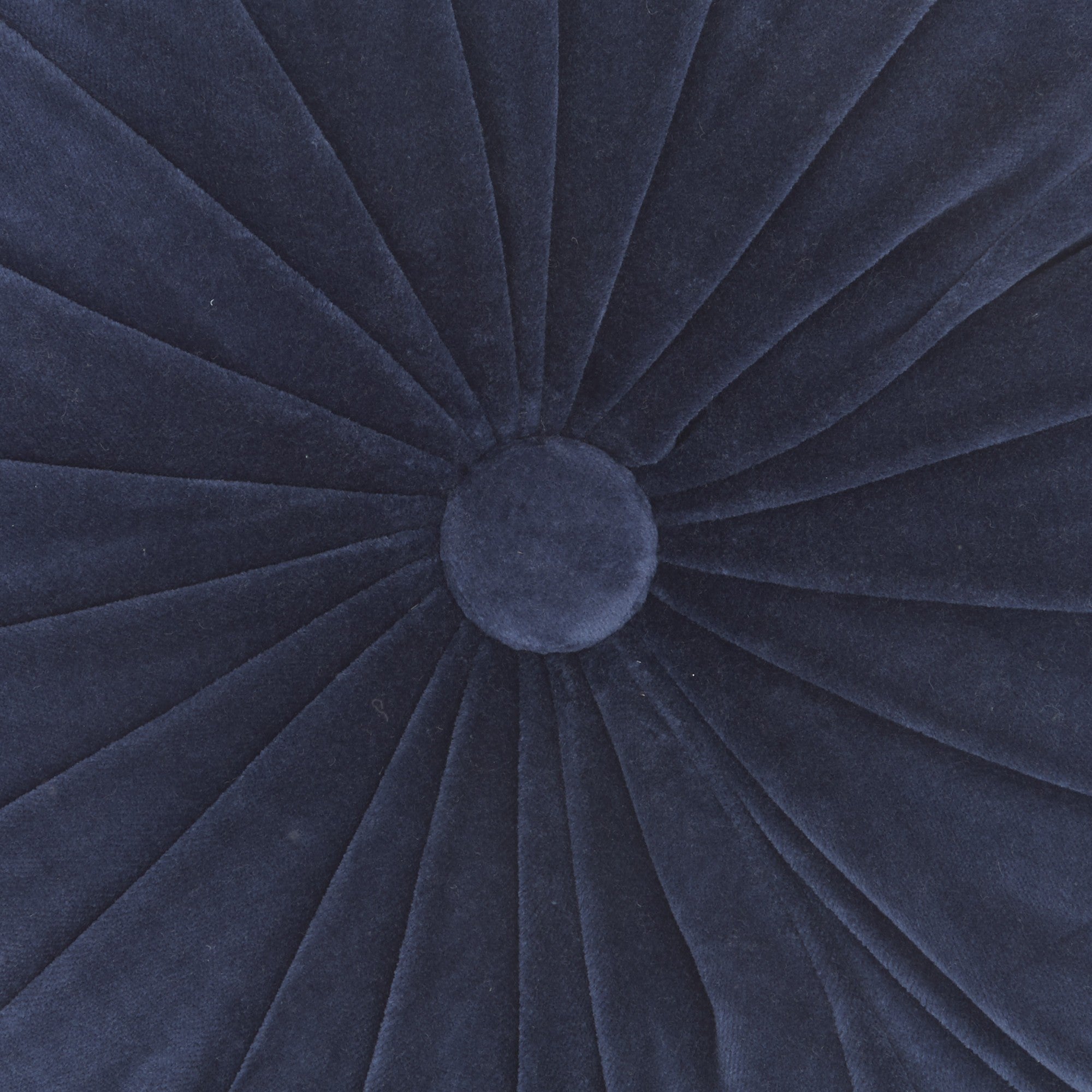 Dark Blue Tufted Round Throw Pillow