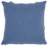 Royal Blue Abstract Shaggy Detail Throw Pillow