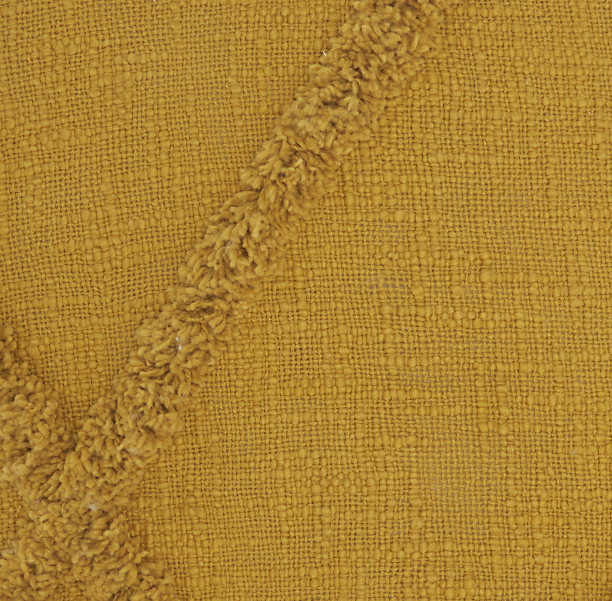 18" Boho Chic Mustard Textured Lines Throw Pillow