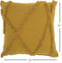 18" Boho Chic Mustard Textured Lines Throw Pillow