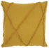 Dark Mustard Abstract  Shaggy Detail Throw Pillow