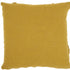 Dark Mustard Abstract  Shaggy Detail Throw Pillow