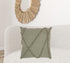 Light Abstract Khaki Green Shaggy Detail Throw Pillow