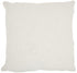 White Abstract  Shaggy Detail Throw Pillow