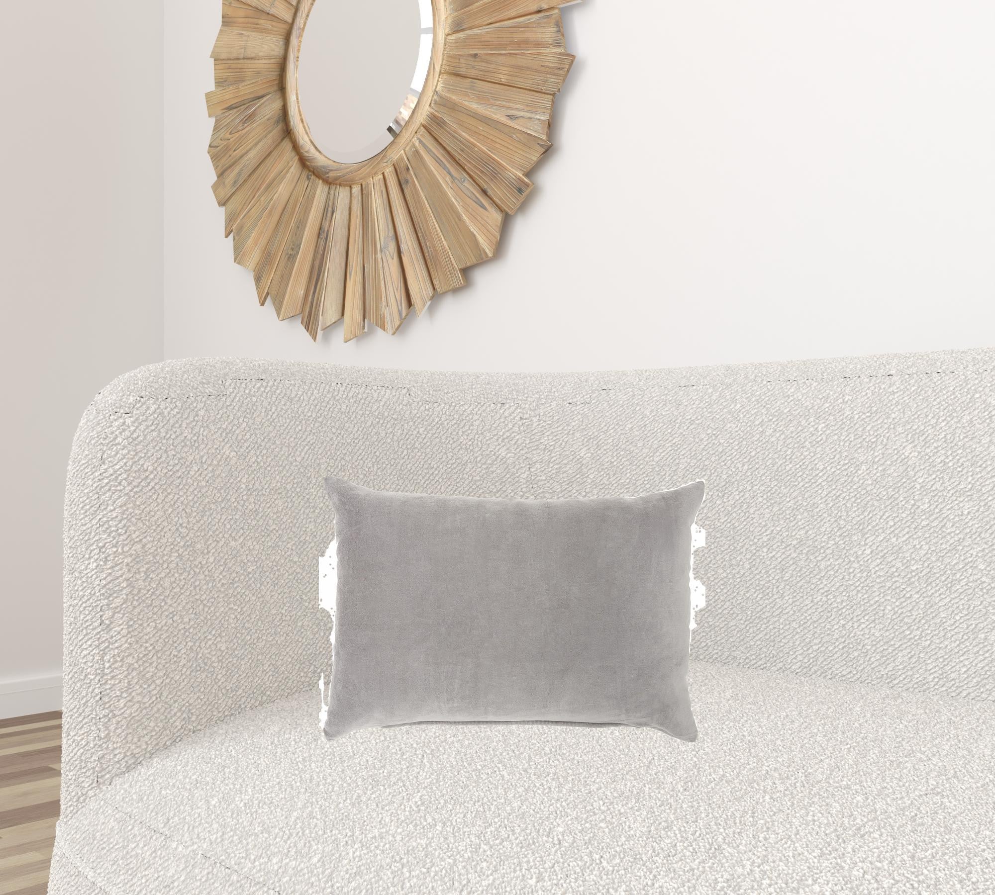 Solid Gray Casual Throw Pillow