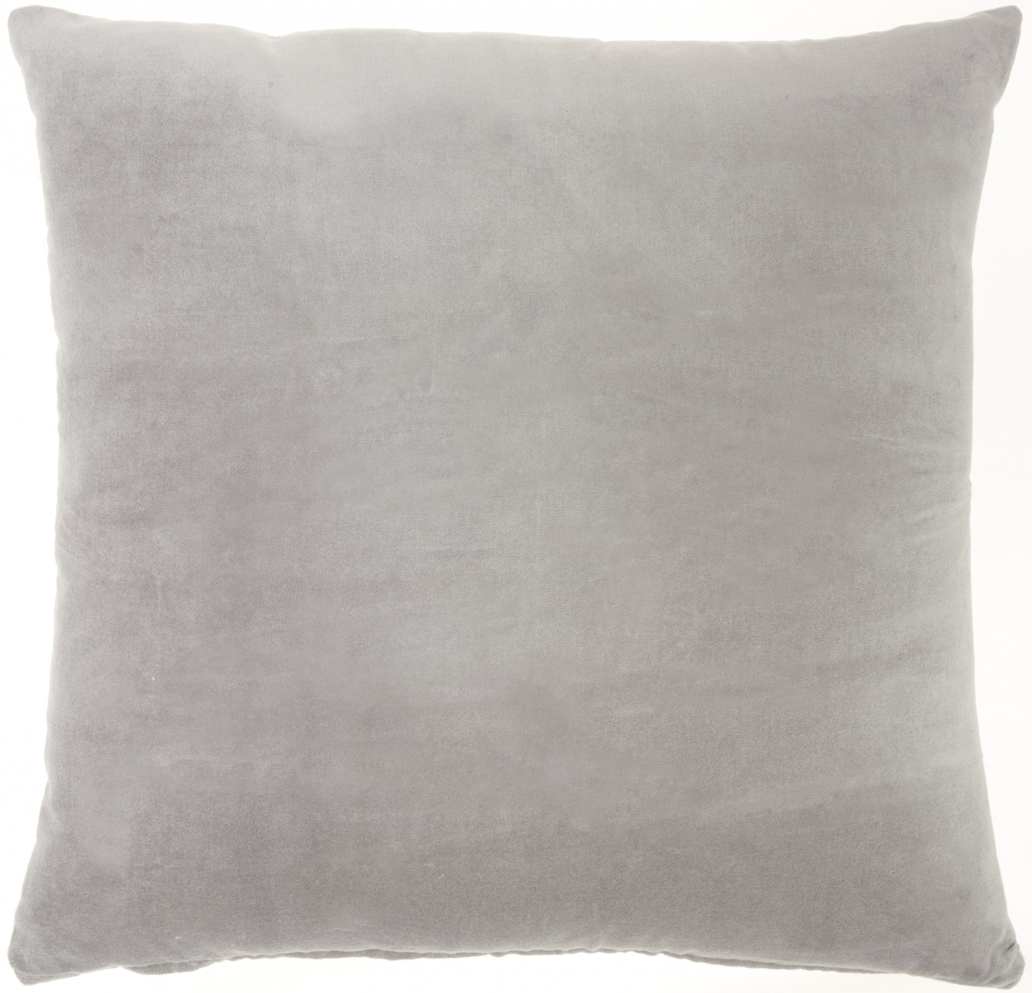 Gray Soft Velvet Accent Throw Pillow