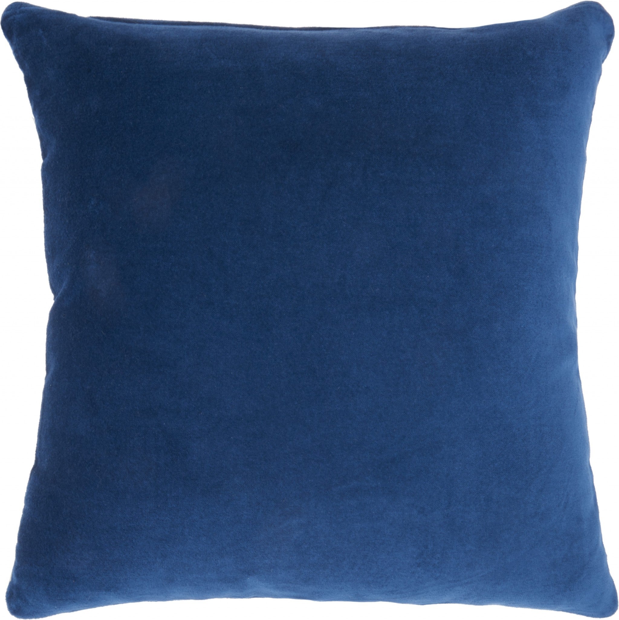 Navy Velvet Modern Throw Pillow