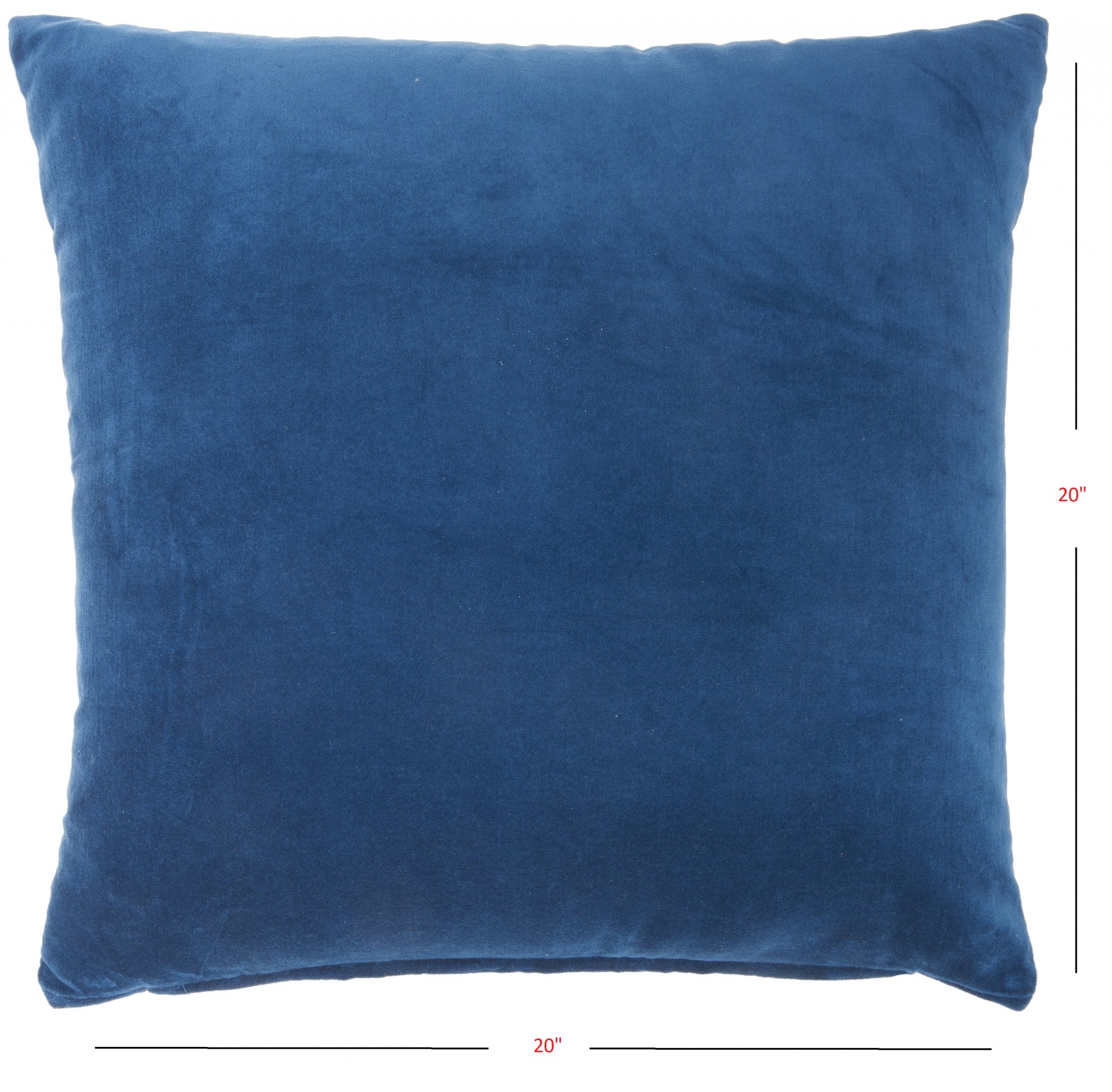 Navy Soft Velvet Accent Throw Pillow