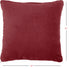 16" X 16" Red Solid Color Velvet Throw Pillow