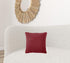 16" X 16" Red Solid Color Velvet Throw Pillow