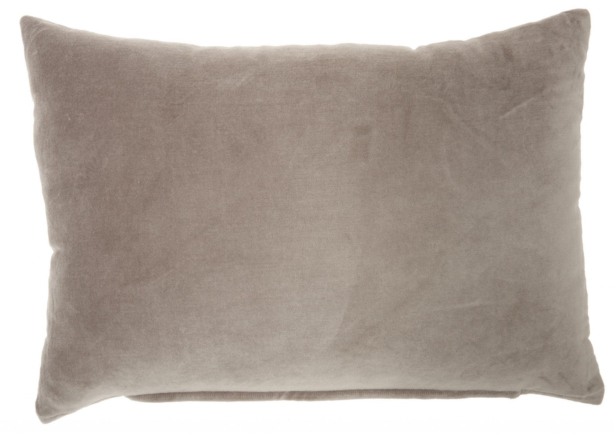 Solid Taupe Casual Throw Pillow