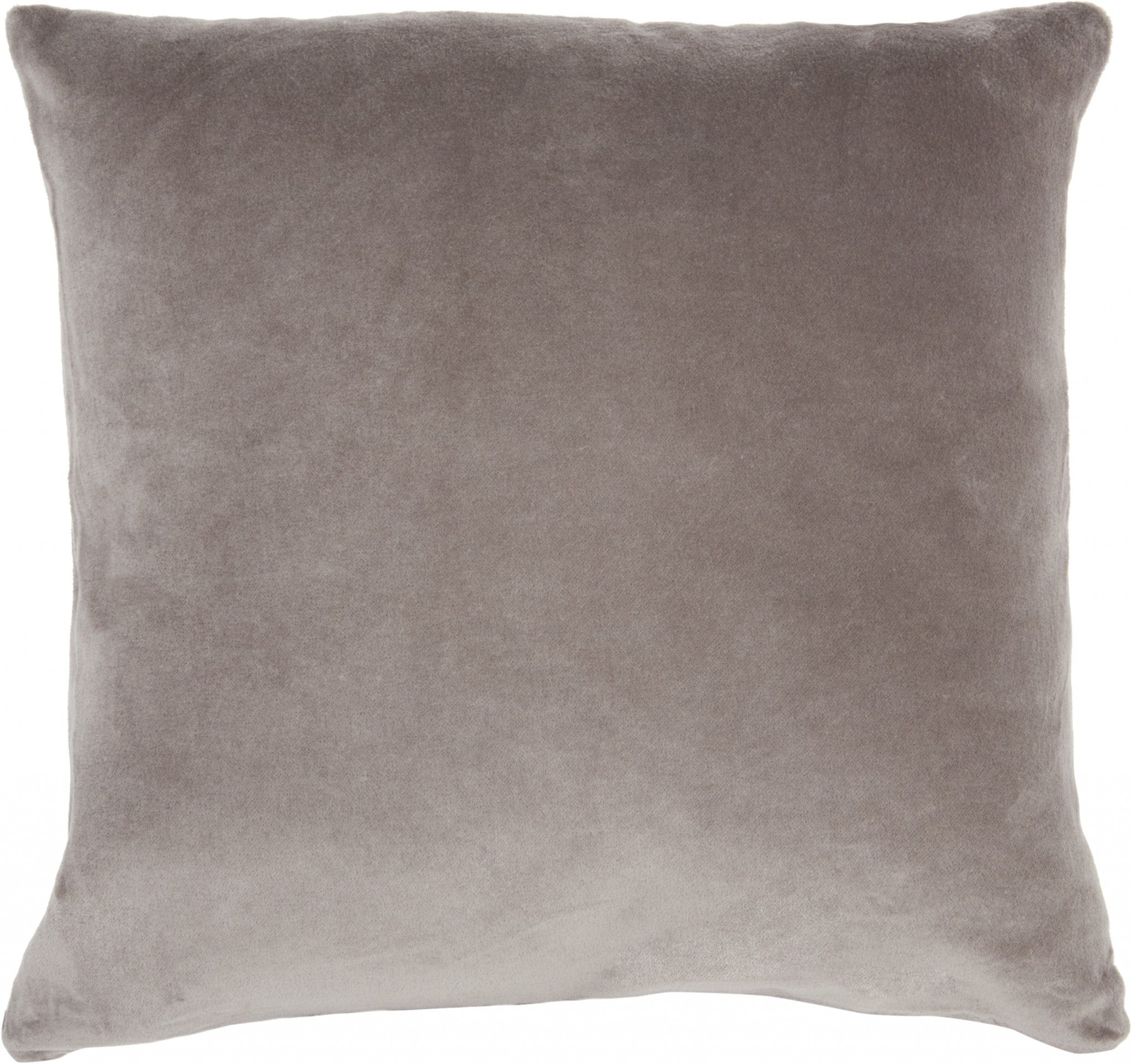 Taupe Velvet Modern Throw Pillow