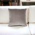 Taupe Velvet Modern Throw Pillow