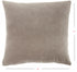 Taupe Soft Velvet Accent Throw Pillow