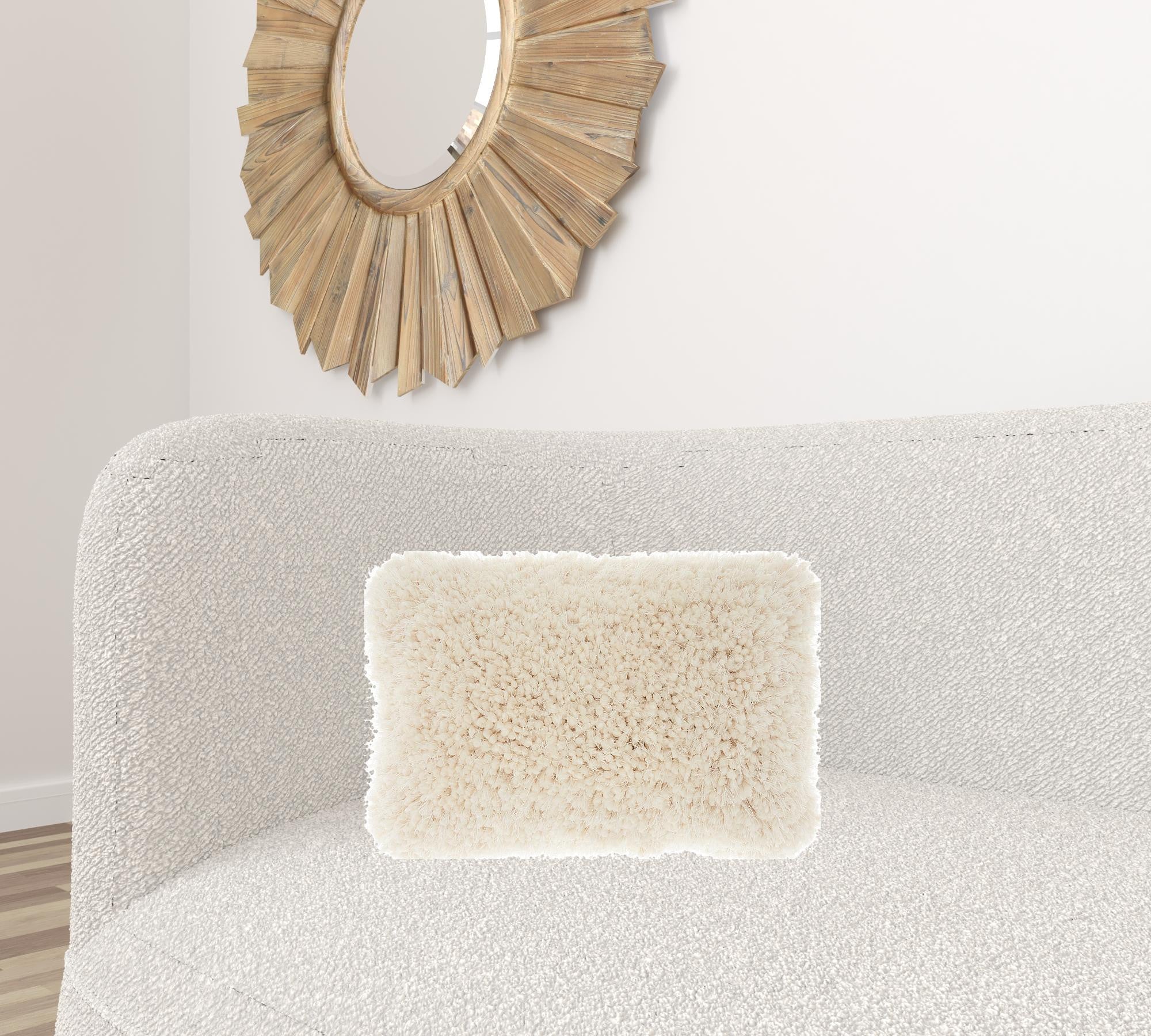 Cream Kubby Plush Lumbar Throw Pillow