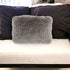 14" X 20" Slate Gray Faux Fur Throw Pillow