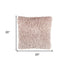 Square Blush Pink Shag Throw Pillow