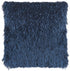 Square Navy Shag Throw Pillow