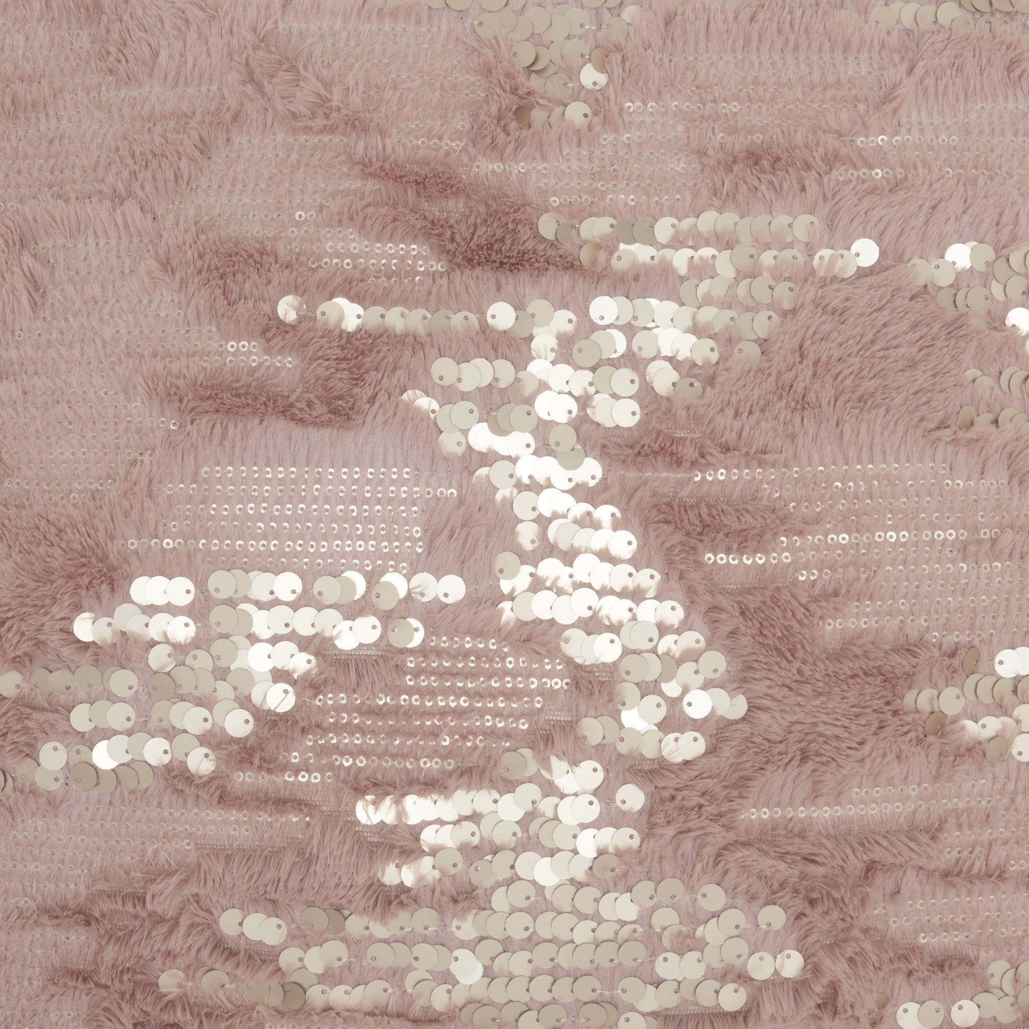 Sequined Blush Accent Throw Pillow