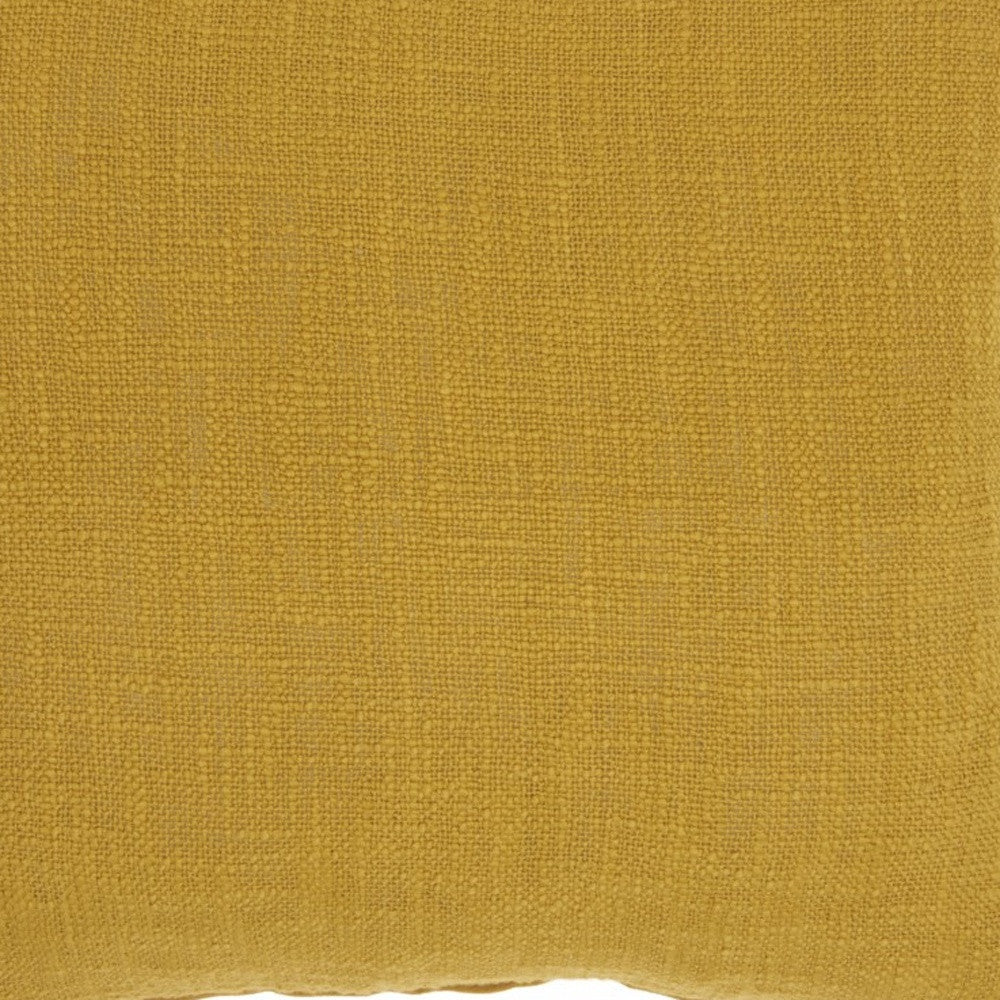 18" X 18" Mustard Cotton Pillow
