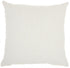 White Solid Woven Throw Pillow
