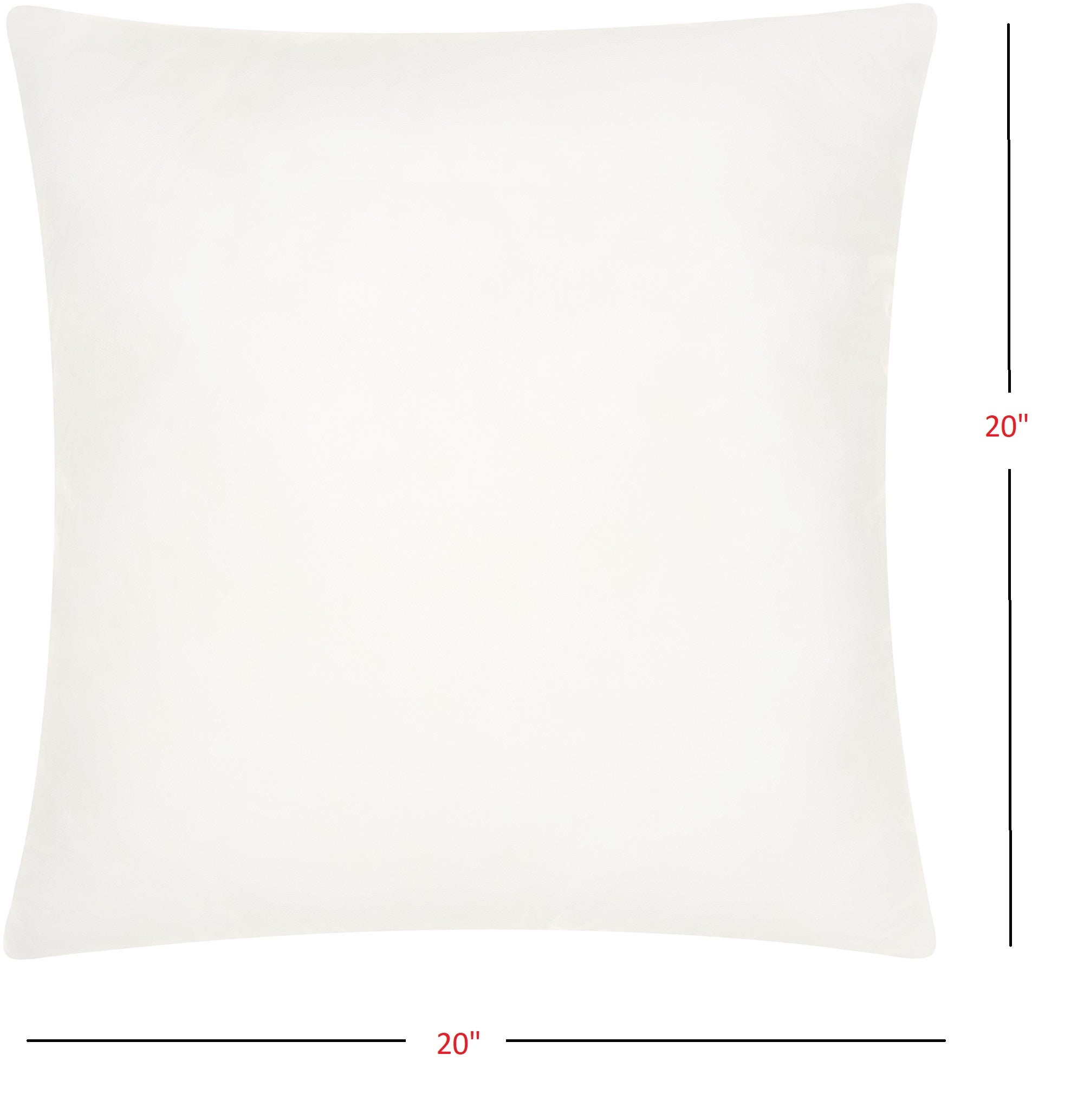 20" X 20" Choice White Square Pillow Insert