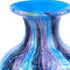 10" Blue and Green Glass Abstract Round Table Vase