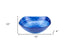 10" Modern Soft Square Blue Swirl Glass Bowl