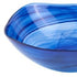 10" Modern Soft Square Blue Swirl Glass Bowl