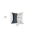 Bisected Eclectic Patterns And Spruce Blue Faux Leather Lumbar Pillow Cover