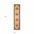 5’ X 7’ Gold And Orage Floral Medallionarea Rug