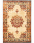 5’ X 7’ Gold And Orage Floral Medallionarea Rug