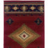 2’ X 3’ Red And Beige Ikat Pattern Scatter Rug