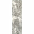 7’ X 10’ Gray And Ivory Distressed Abstract Area Rug