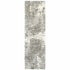 7’ X 10’ Gray And Ivory Distressed Abstract Area Rug