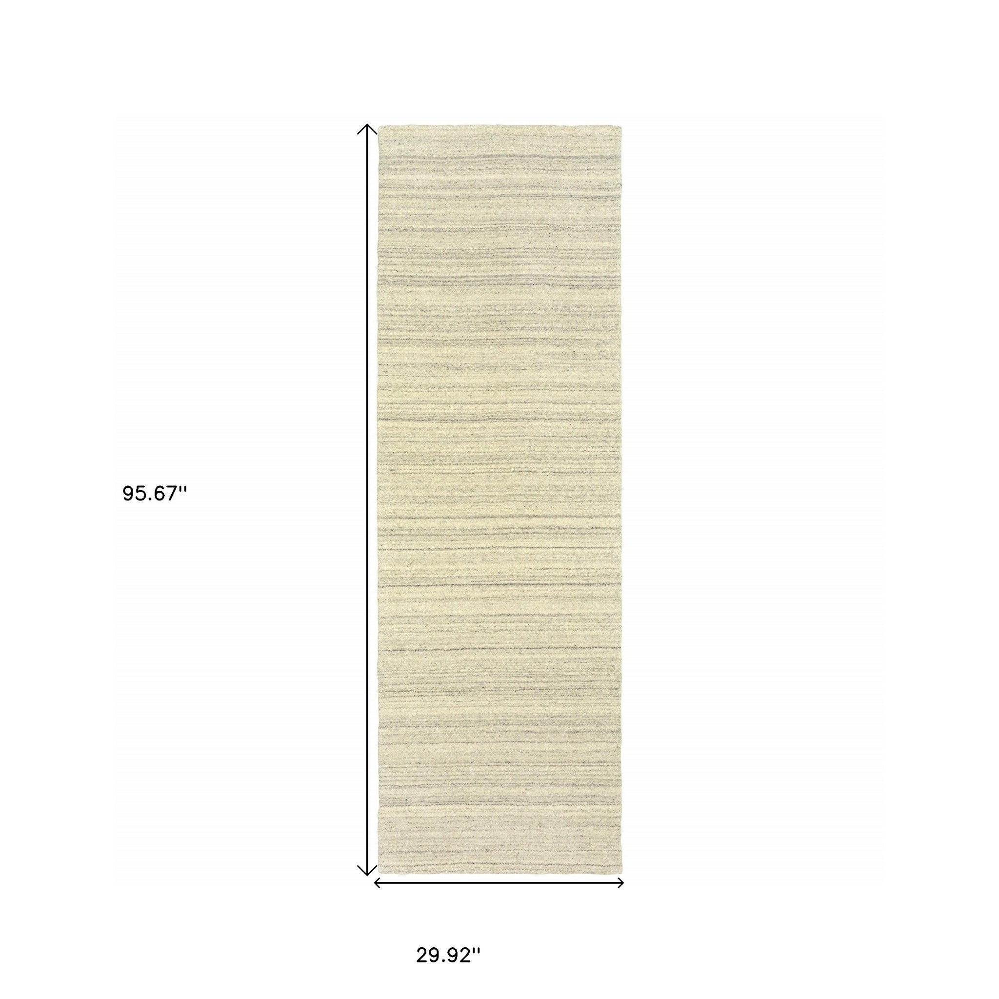 3’ X 8’ Two-Toned Beige And Grayrunner Rug