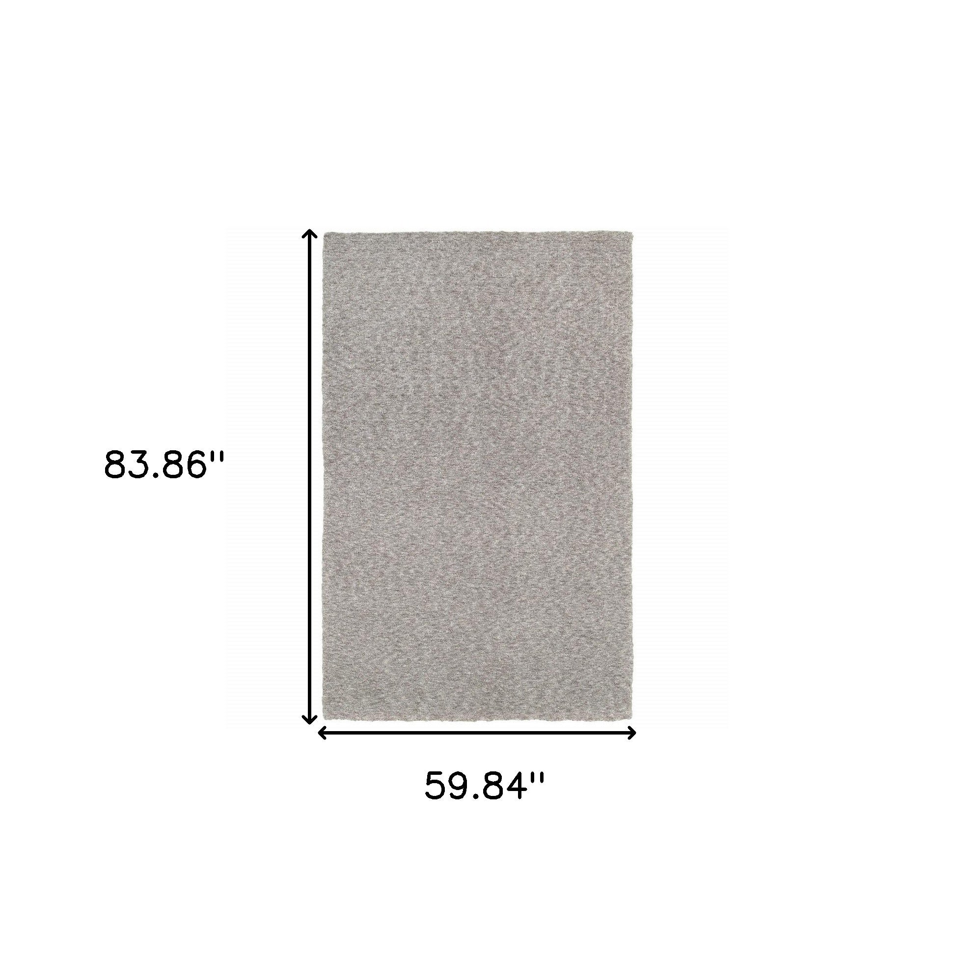 3’ X 5’ Modern Shaggy Soft Gray Indoor Area Rug