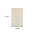 3’ X 5’ Modern Shag Ivory Indoor Area Rug