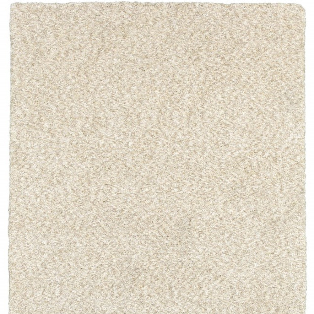 3’ X 5’ Modern Shag Ivory Indoor Area Rug