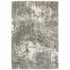 7’ X 10’ Gray And Ivory Distressed Abstract Area Rug