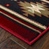 2’ X 3’ Red And Beige Ikat Pattern Scatter Rug