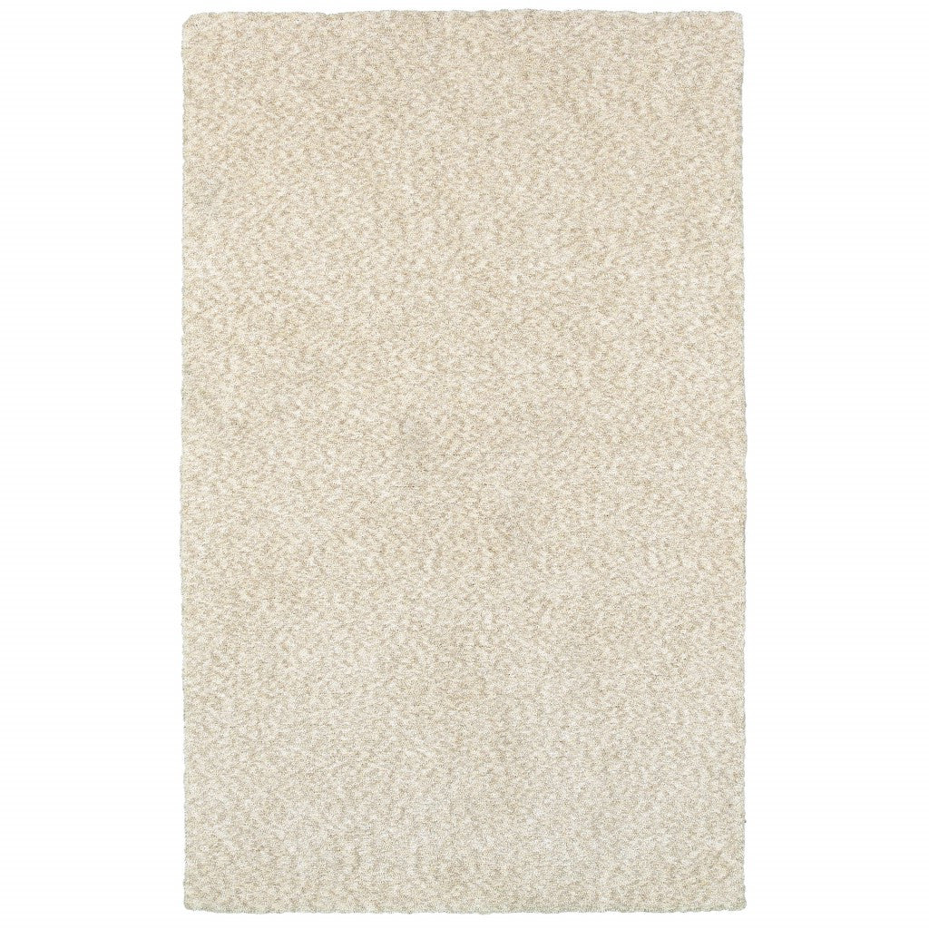 3’ X 5’ Modern Shag Ivory Indoor Area Rug